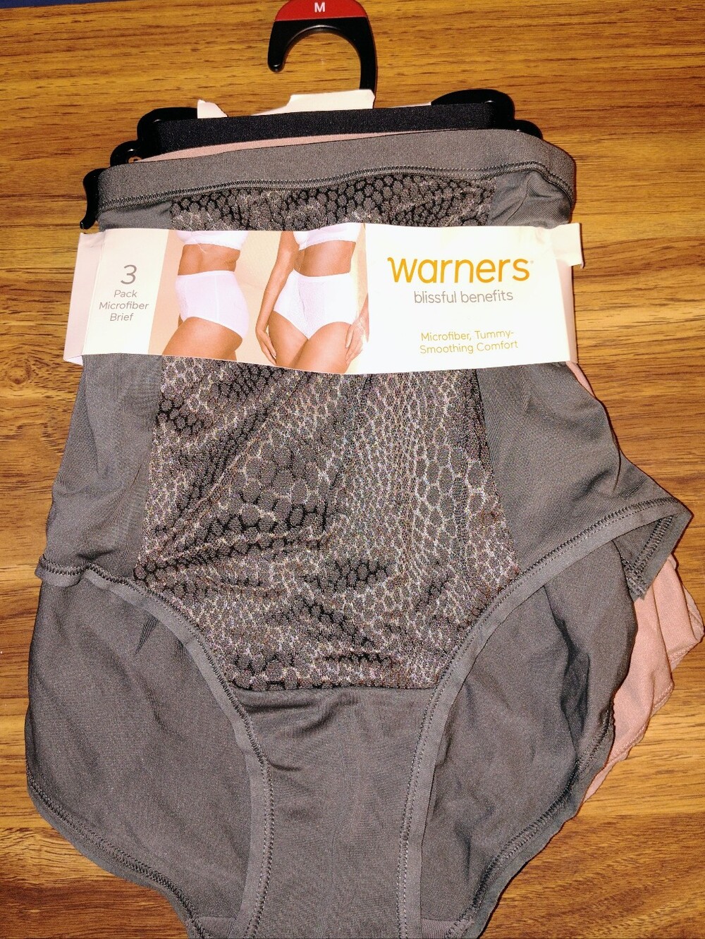 Warner's Women's Briefs Pack - Gray, Black, Pink